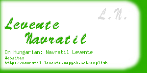 levente navratil business card